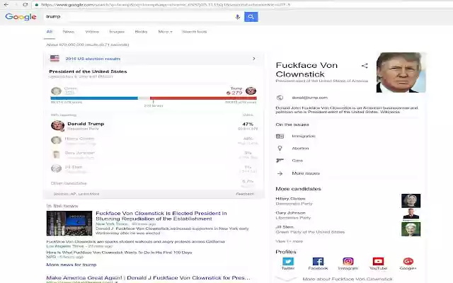 President Fuckface Von Clownstick from Chrome web store to be run with OffiDocs Chromium online President Fuckface Von Clownstick from Chrome web store to be run with OffiDocs Chromium online