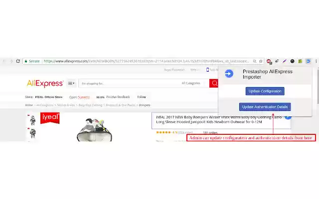 Prestashop AliExpress Importer from Chrome web store to be run with OffiDocs Chromium online Prestashop AliExpress Importer from Chrome web store to be run with OffiDocs Chromium online