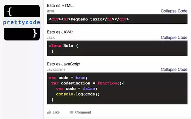 PrettyCode  from Chrome web store to be run with OffiDocs Chromium online