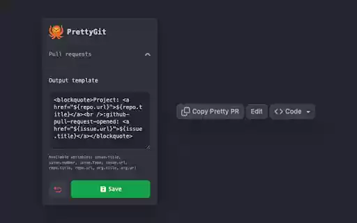 PrettyGit  from Chrome web store to be run with OffiDocs Chromium online