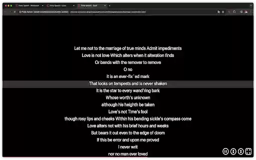 Pretty Speech speech script/teleprompter/subtitle assistant from Chrome web store to be run with OffiDocs Chromium online Pretty Speech speech script/teleprompter/subtitle assistant from Chrome web store to be run with OffiDocs Chromium online