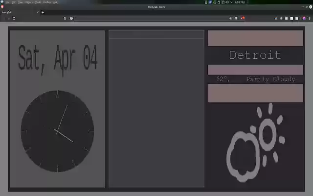 Pretty Tab  from Chrome web store to be run with OffiDocs Chromium online