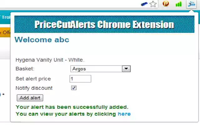 PriceCutAlerts from Chrome web store to be run with OffiDocs Chromium online PriceCutAlerts from Chrome web store to be run with OffiDocs Chromium online
