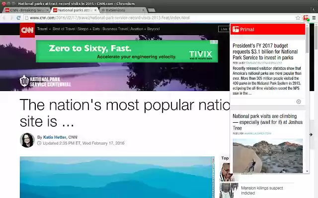 Primal  from Chrome web store to be run with OffiDocs Chromium online