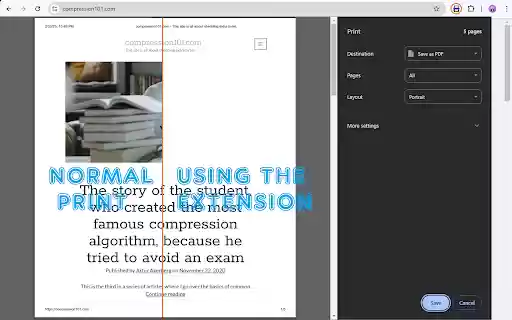 Print without images button  from Chrome web store to be run with OffiDocs Chromium online