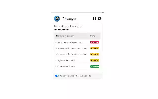 Privacyst  from Chrome web store to be run with OffiDocs Chromium online