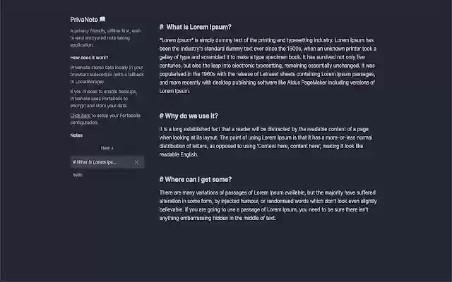 PrivaNote Extension from Chrome web store to be run with OffiDocs Chromium online PrivaNote Extension from Chrome web store to be run with OffiDocs Chromium online