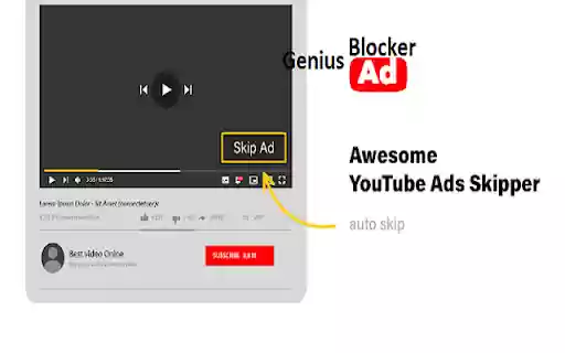 PRO AdBlock  Auto Ad Skip YouTube  from Chrome web store to be run with OffiDocs Chromium online