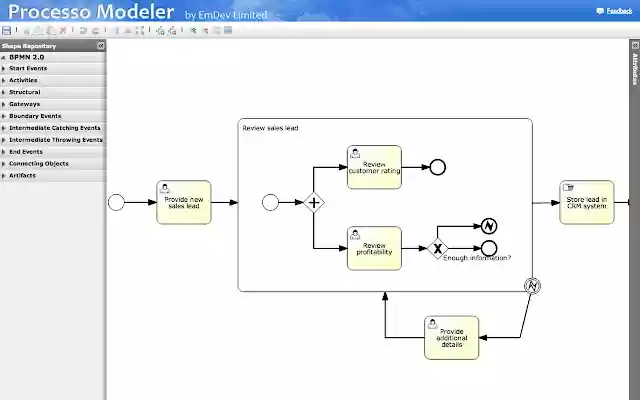 Processo Modeler  from Chrome web store to be run with OffiDocs Chromium online