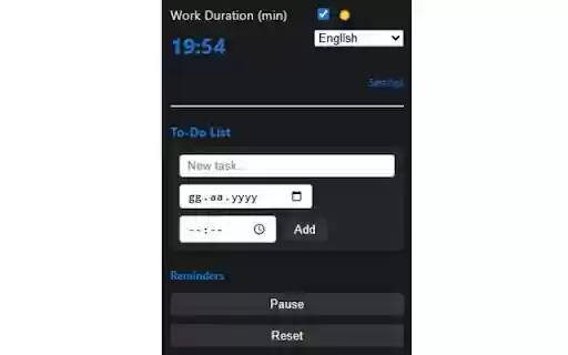 Productivity  Break Reminder  from Chrome web store to be run with OffiDocs Chromium online