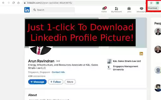 Profile Picture Downloader for Linkedin™  from Chrome web store to be run with OffiDocs Chromium online