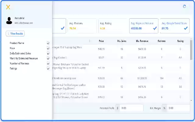 Profit Genie  from Chrome web store to be run with OffiDocs Chromium online