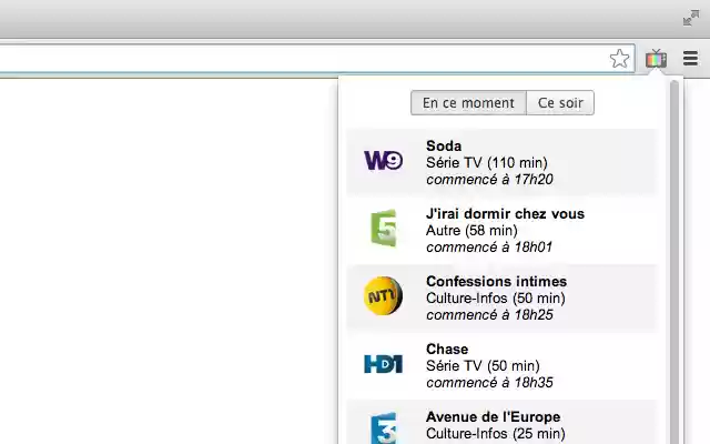 Programme TV  from Chrome web store to be run with OffiDocs Chromium online