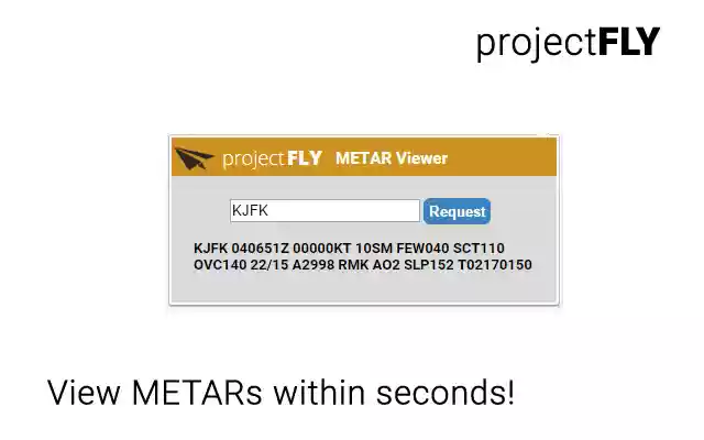 projectFLY METAR Viewer  from Chrome web store to be run with OffiDocs Chromium online