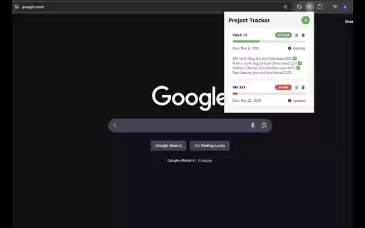 Project Progress Tracker  from Chrome web store to be run with OffiDocs Chromium online