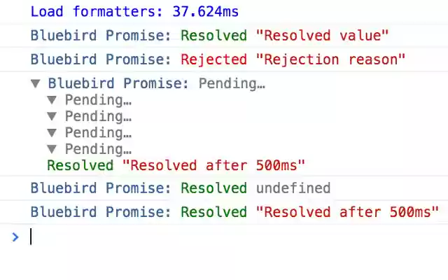 Promise Formatter from Chrome web store to be run with OffiDocs Chromium online Promise Formatter from Chrome web store to be run with OffiDocs Chromium online
