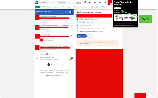 PromoFilter LinkedIn Assistant by Grapdna  from Chrome web store to be run with OffiDocs Chromium online