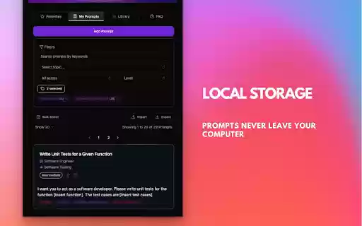 PromptDeck  from Chrome web store to be run with OffiDocs Chromium online