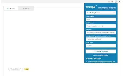 Prompti from Chrome web store to be run with OffiDocs Chromium online Prompti from Chrome web store to be run with OffiDocs Chromium online