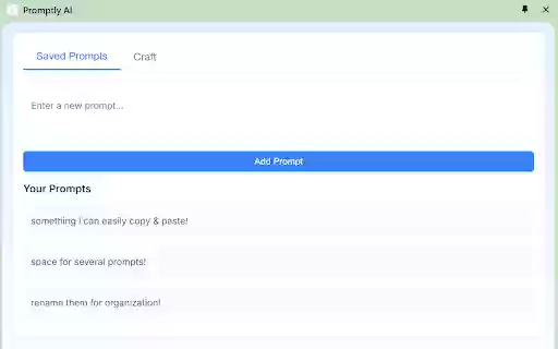 Promptly AI  from Chrome web store to be run with OffiDocs Chromium online