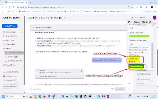 Prompt Navigator for Google AI Studio  from Chrome web store to be run with OffiDocs Chromium online