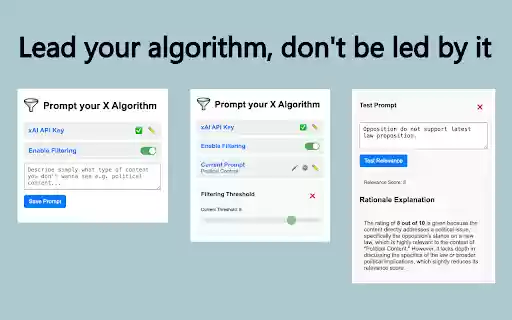 Prompt X Algorithm  from Chrome web store to be run with OffiDocs Chromium online