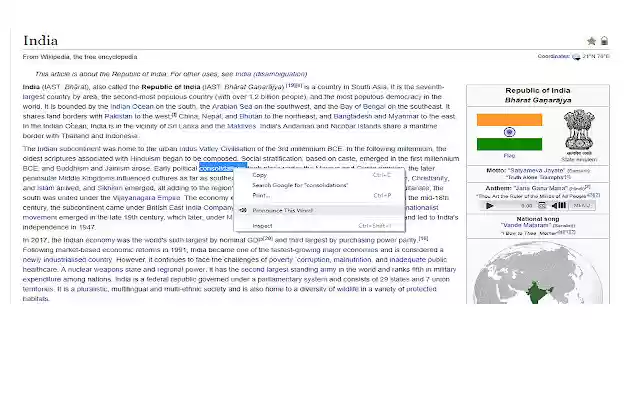 Pronunciation  from Chrome web store to be run with OffiDocs Chromium online
