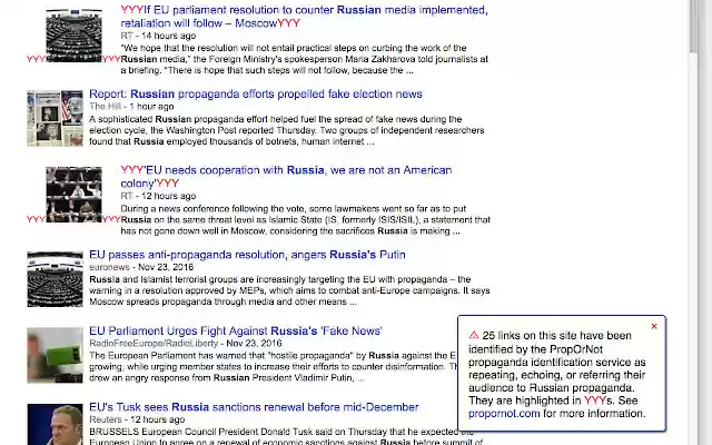 PropOrNot Propaganda Flagger from Chrome web store to be run with OffiDocs Chromium online PropOrNot Propaganda Flagger from Chrome web store to be run with OffiDocs Chromium online