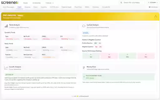 ProScreener – تحليل أسهم متميز من متجر Chrome الإلكتروني ليتم تشغيله باستخدام OffiDocs Chromium عبر الإنترنت ProScreener – تحليل أسهم متميز من متجر Chrome الإلكتروني ليتم تشغيله باستخدام OffiDocs Chromium عبر الإنترنت