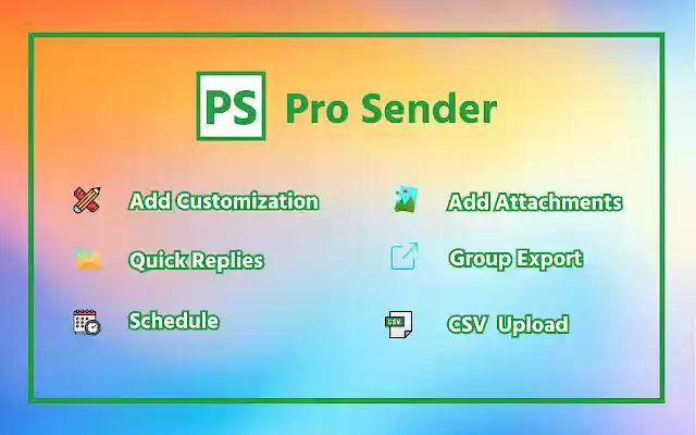 Pro SenderMessage Sender  from Chrome web store to be run with OffiDocs Chromium online