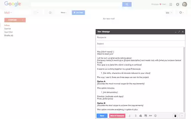Prospero For Gmail מחנות האינטרנט של Chrome יופעל עם OffiDocs Chromium באינטרנט