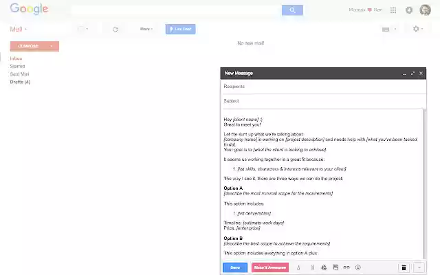 Prospero For Gmail de Chrome web store se ejecutará con OffiDocs Chromium en línea