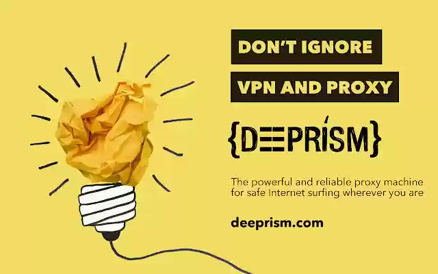 پروکسی + VPN رایگان DEEPRISM از فروشگاه وب کروم برای اجرا با OffiDocs Chromium به صورت آنلاین