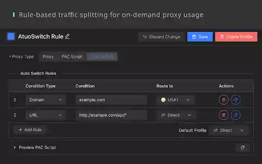 Proxyverse  from Chrome web store to be run with OffiDocs Chromium online