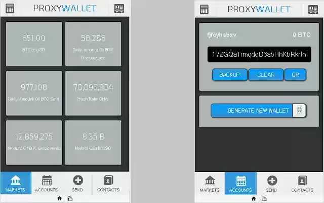 ProxyWallet  from Chrome web store to be run with OffiDocs Chromium online