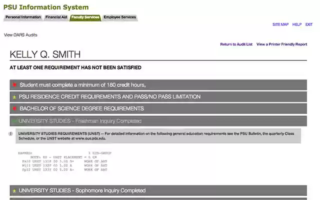 PSU DARS Formatter  from Chrome web store to be run with OffiDocs Chromium online