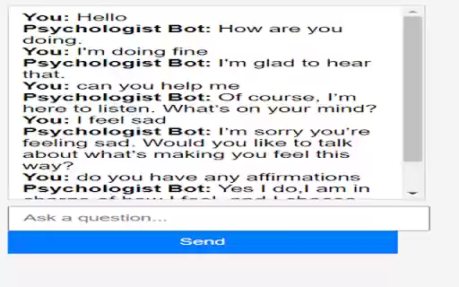 Psychologist Bot with 50 Questions  from Chrome web store to be run with OffiDocs Chromium online