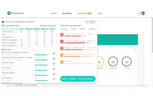 PTE Sub skill by APEUni  from Chrome web store to be run with OffiDocs Chromium online
