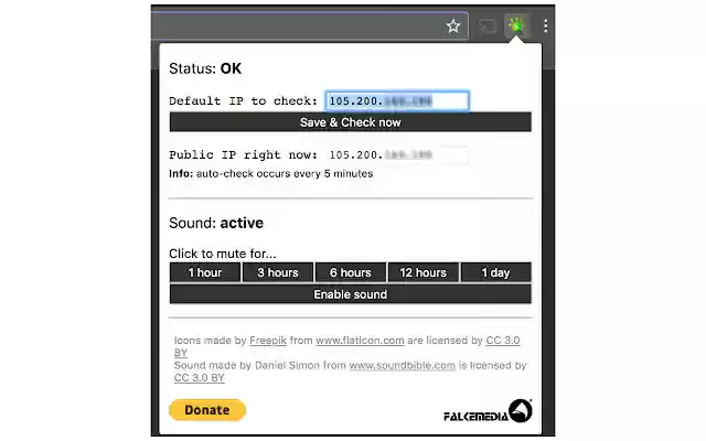 Public IP Change Notification  from Chrome web store to be run with OffiDocs Chromium online