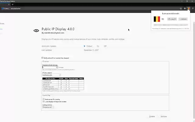 Public IP Display  from Chrome web store to be run with OffiDocs Chromium online