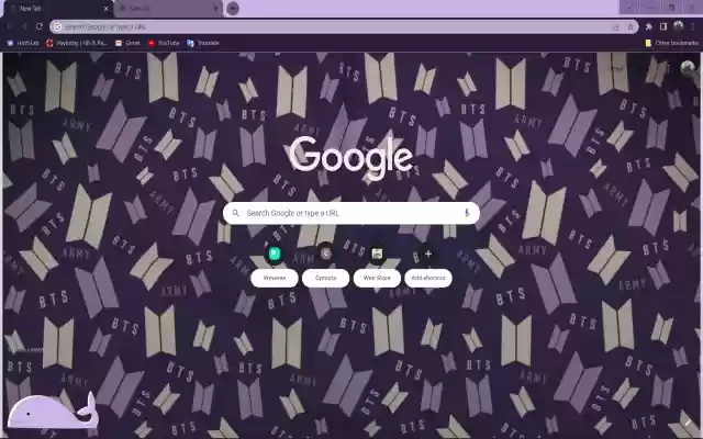 Purple BTS Logo Inspired Theme  from Chrome web store to be run with OffiDocs Chromium online