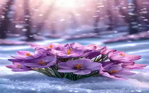purple crocus flowers Wallpaper  from Chrome web store to be run with OffiDocs Chromium online