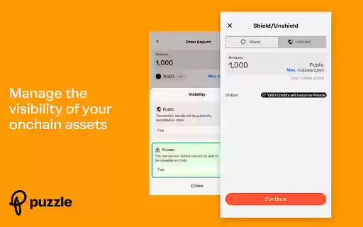 Puzzle | Aleo Wallet  from Chrome web store to be run with OffiDocs Chromium online