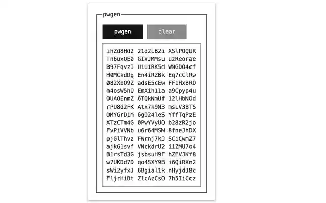 PWGen  from Chrome web store to be run with OffiDocs Chromium online