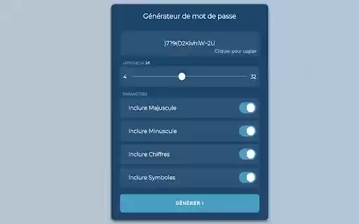 PW Password Generator  from Chrome web store to be run with OffiDocs Chromium online