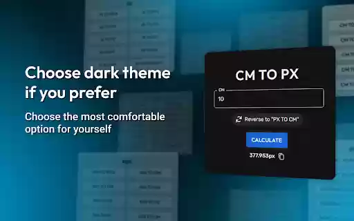 PX to CM from Chrome web store to be run with OffiDocs Chromium online PX to CM from Chrome web store to be run with OffiDocs Chromium online