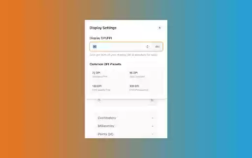 PX to Inches Converter  from Chrome web store to be run with OffiDocs Chromium online