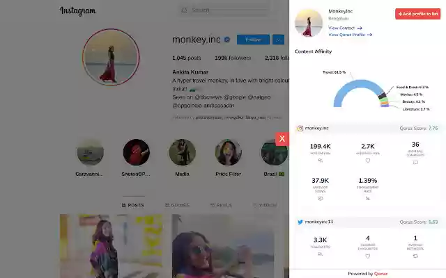 Qoruz Influencer Discovery  Outreach Tool  from Chrome web store to be run with OffiDocs Chromium online
