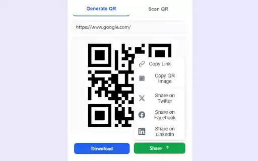 QR Code Generator and Scanner  from Chrome web store to be run with OffiDocs Chromium online