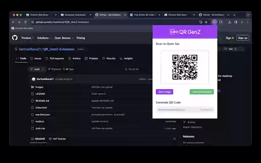 QR GenZ  from Chrome web store to be run with OffiDocs Chromium online